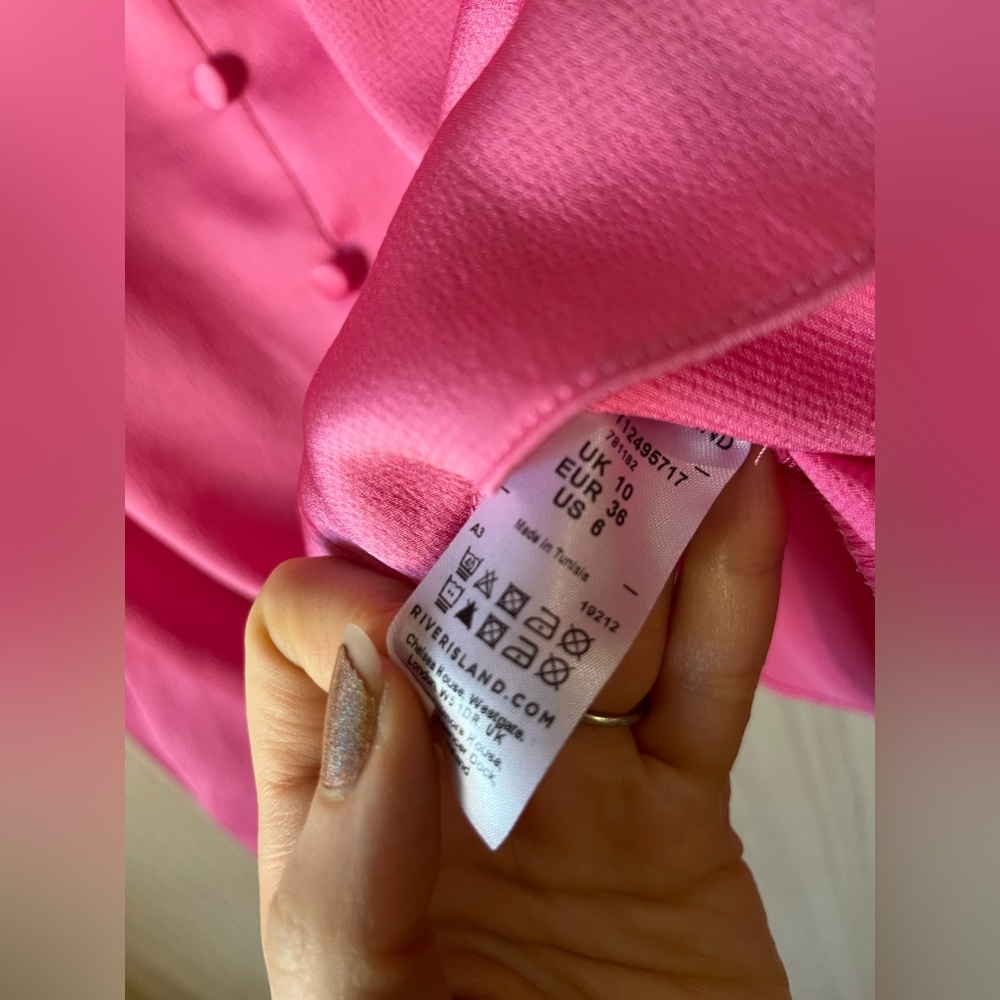 Elegant Pink Satin Cami Top River Island - Picture 4 of 5